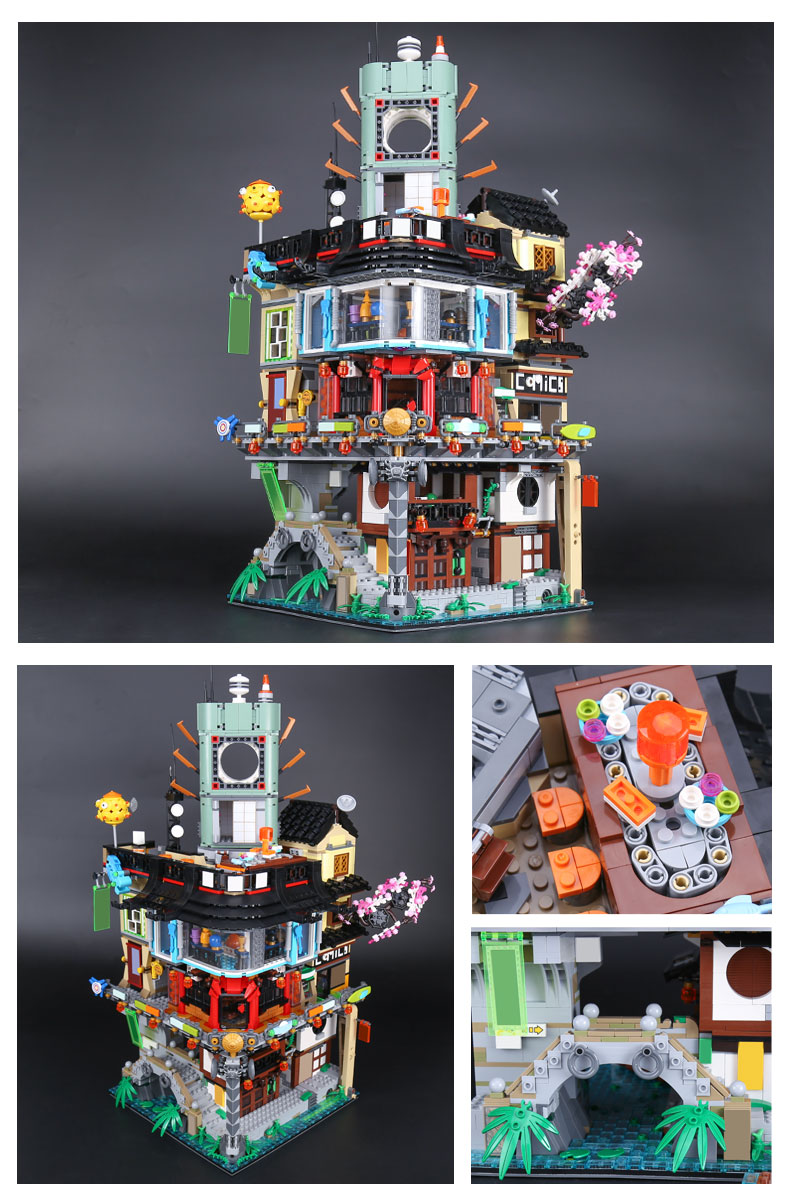 On the go shop building brick set