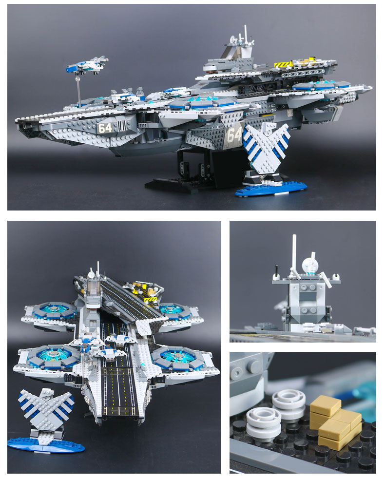 CUSTOM 07043 Building Blocks Toys Avengers The SHIELD Helicarrier Brick Sets