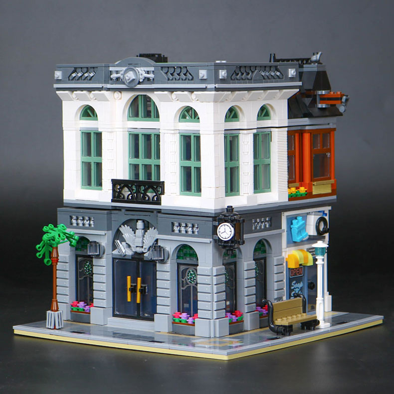 CUSTOM 15001 Bausteine Brick Bank Building Brick Sets