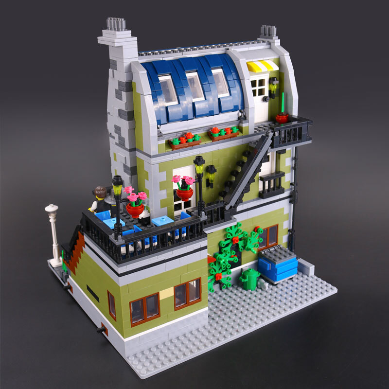 CUSTOM 15010 Creator Expert Parisian Restaurant Building Bricks Set