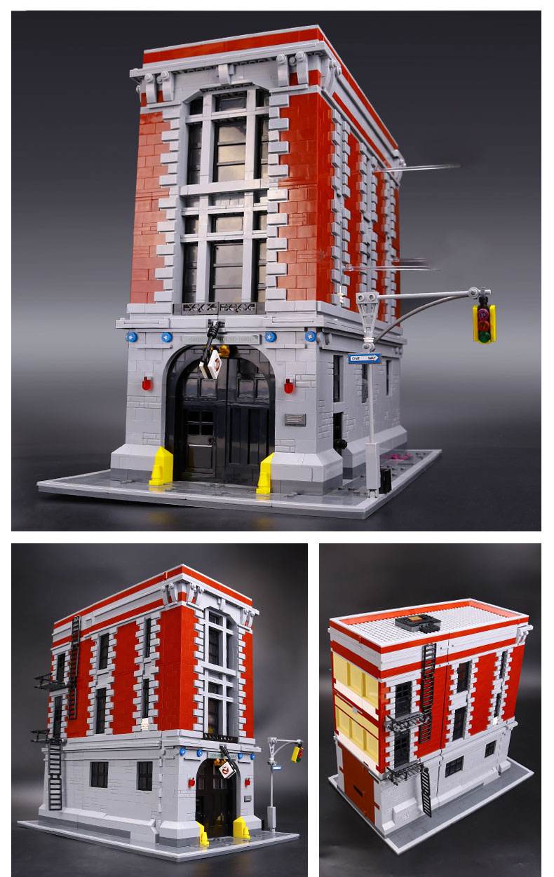 Building Blocks Set Ghostbusters 16001 Movie Firehouse Headquarters Model Bricks 