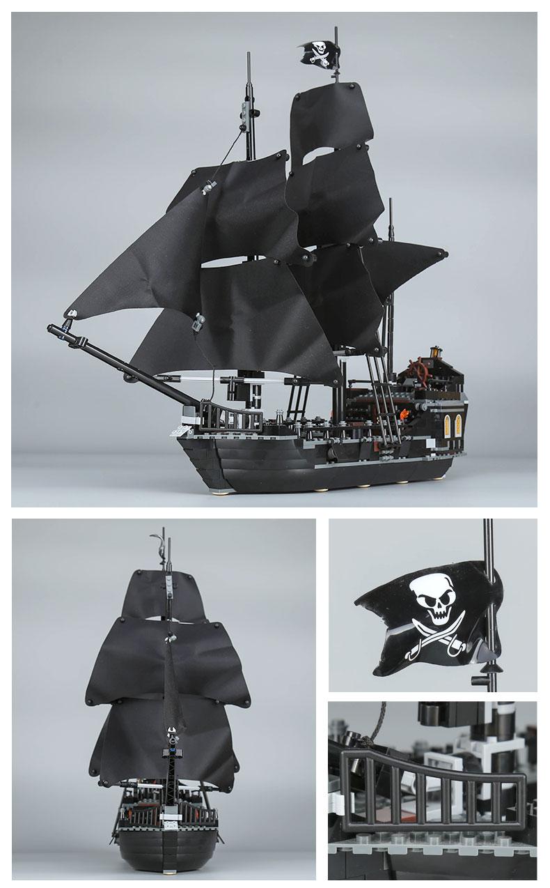 CUSTOM 16006 Building Blocks Pirates of the Caribbean The Black Pearl Building Brick Sets