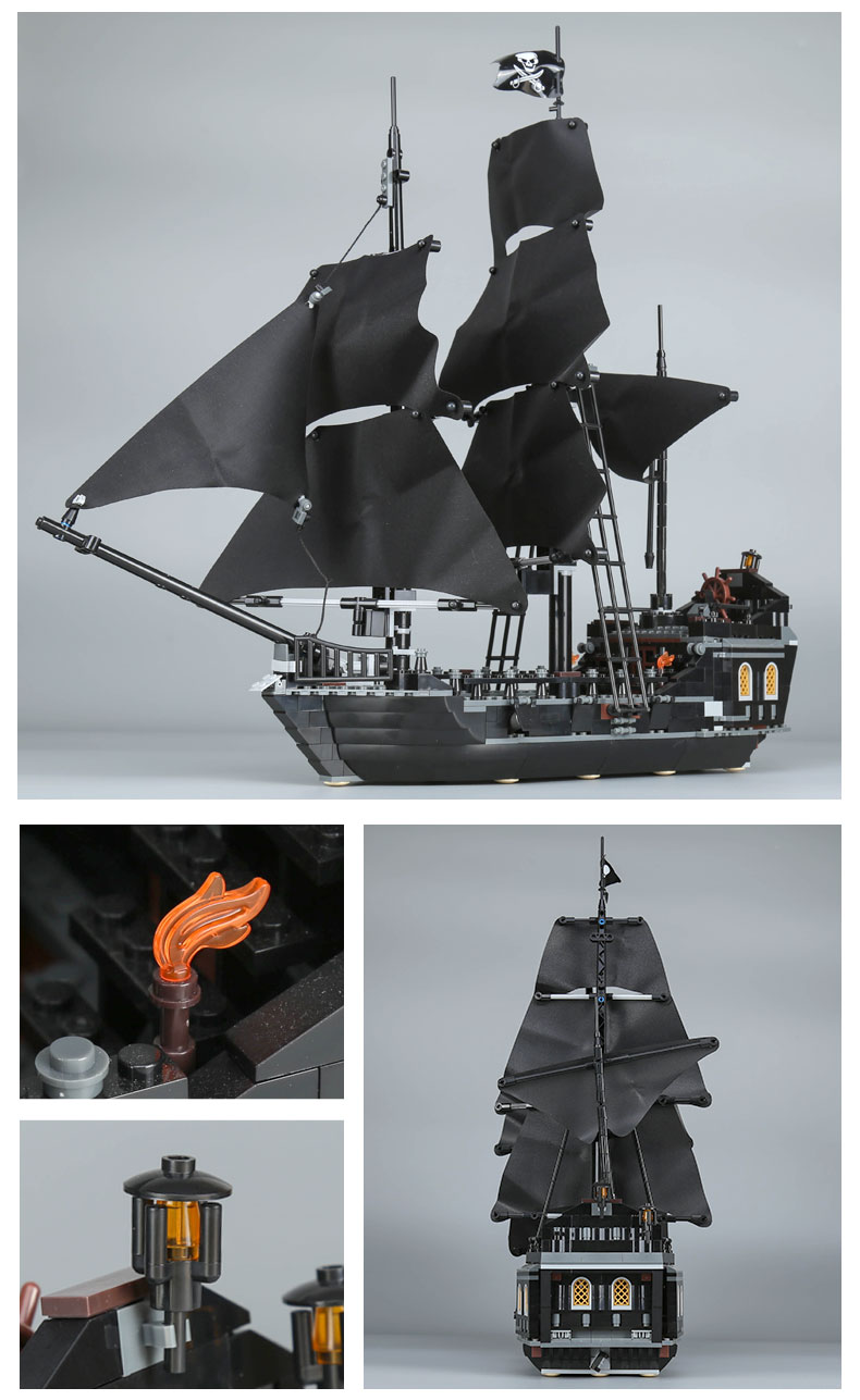 CUSTOM 16006 Building Blocks Pirates of the Caribbean The Black Pearl Building Brick Sets