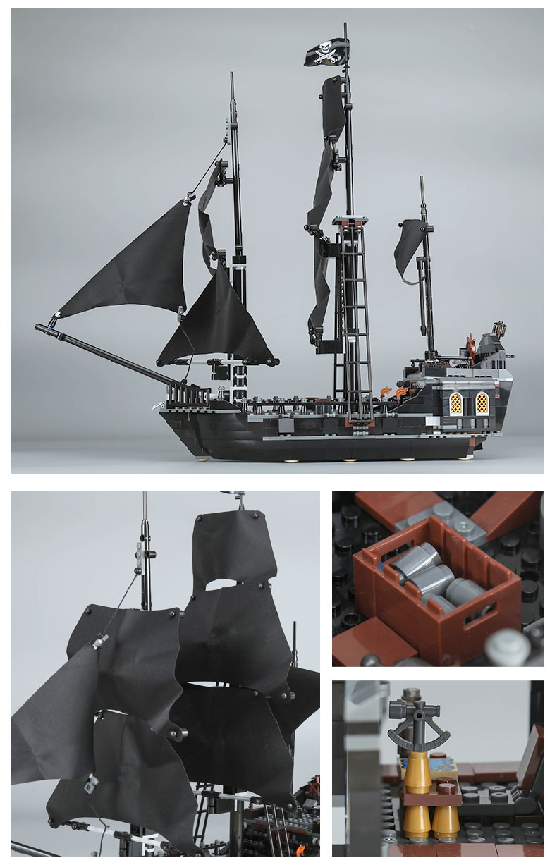 CUSTOM 16006 Building Blocks Pirates of the Caribbean The Black Pearl Building Brick Sets