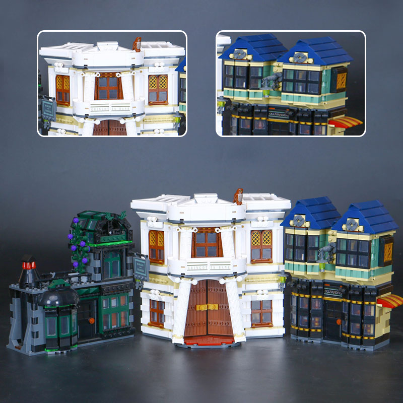 BENUTZERDEFINIERTE 16012 Bausteine Spielzeug Harry Potter Winkelgasse Baustein-Sets