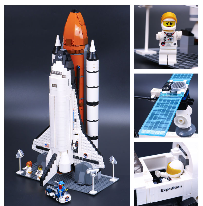 BENUTZERDEFINIERTE 16014 Bausteine Spielzeug Shuttle Expedition Bauziegel-Sets