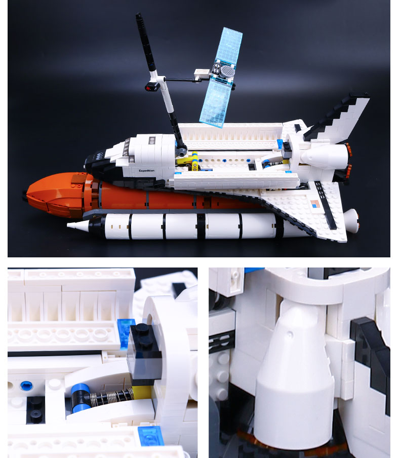 BENUTZERDEFINIERTE 16014 Bausteine Spielzeug Shuttle Expedition Bauziegel-Sets