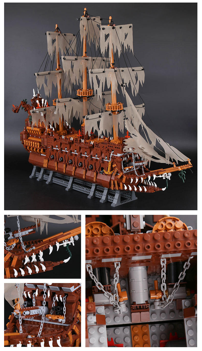 CUSTOM 16016 Building Blocks Toys Pirates of the Caribbean Silent Mary Flying Dutchman Building Brick Sets