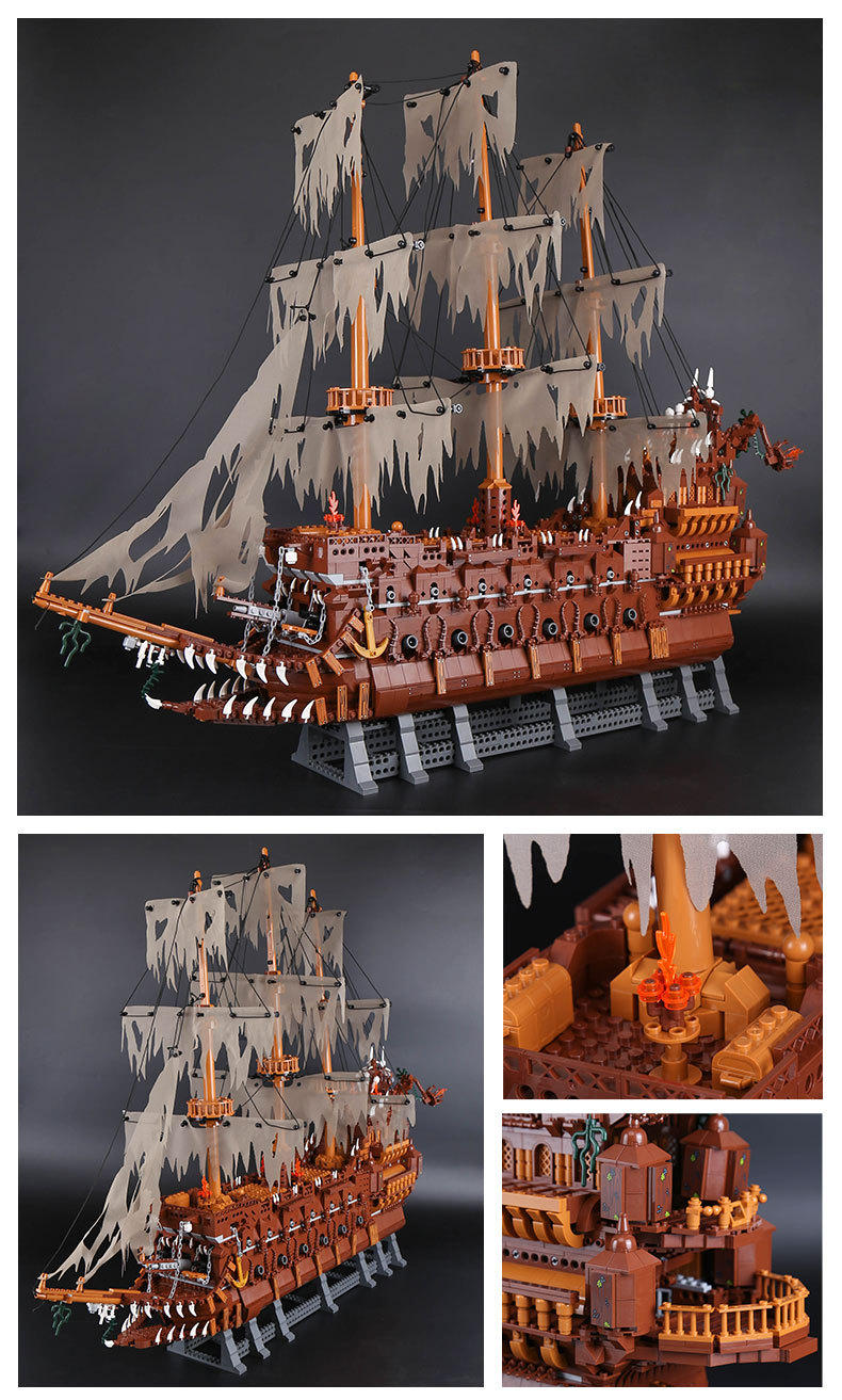 CUSTOM 16016 Building Blocks Toys Pirates of the Caribbean Silent Mary Flying Dutchman Building Brick Sets