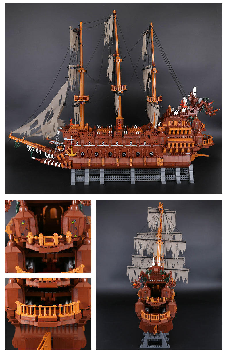 CUSTOM 16016 Building Blocks Toys Pirates of the Caribbean Silent Mary Flying Dutchman Building Brick Sets