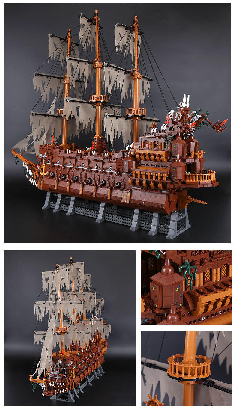 CUSTOM 16016 Building Blocks Toys Pirates of the Caribbean Silent Mary Flying Dutchman Building Brick Sets