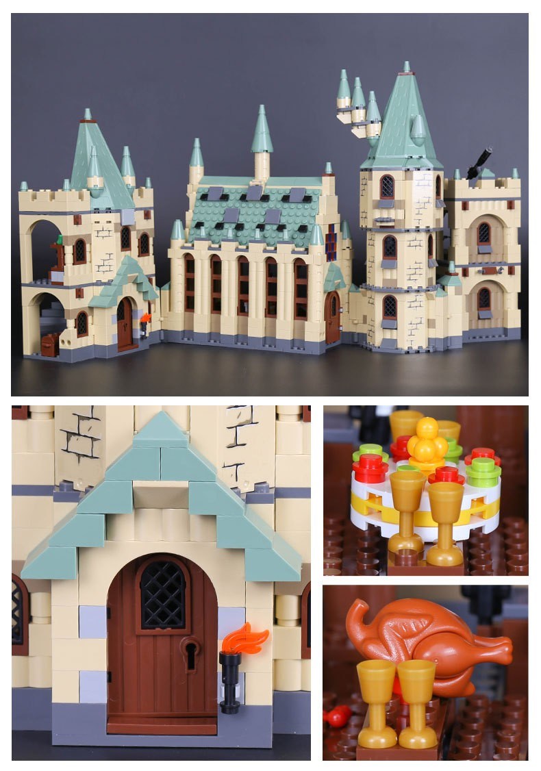 CUSTOM 16030 Hogwarts Castle Building Bricks Set