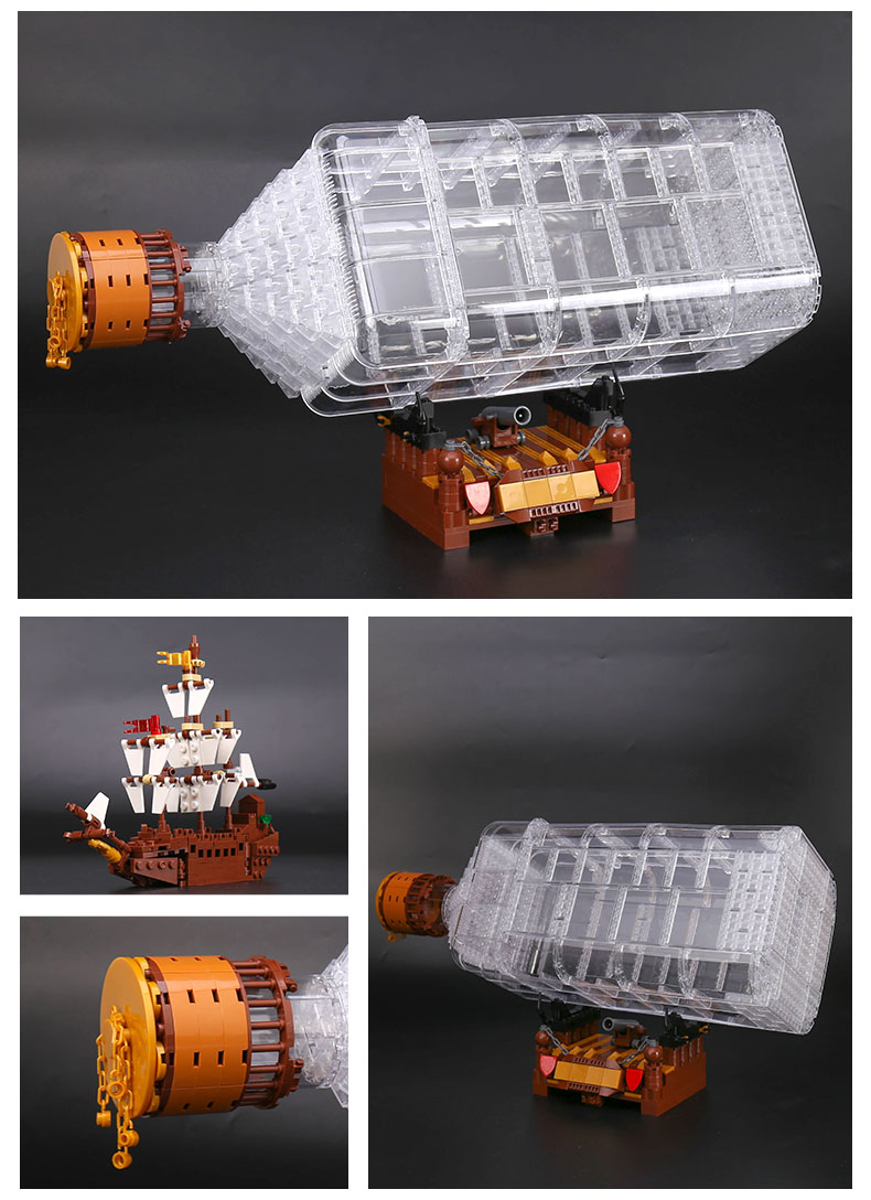 CUSTOM 16045 Building Blocks Toys MOC Ship in a Bottle Building Brick Sets