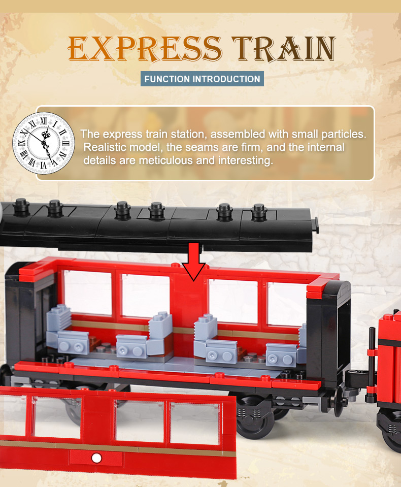 CUSTOM 16055 Harry Potter Hogwarts Express Building Bricks Set