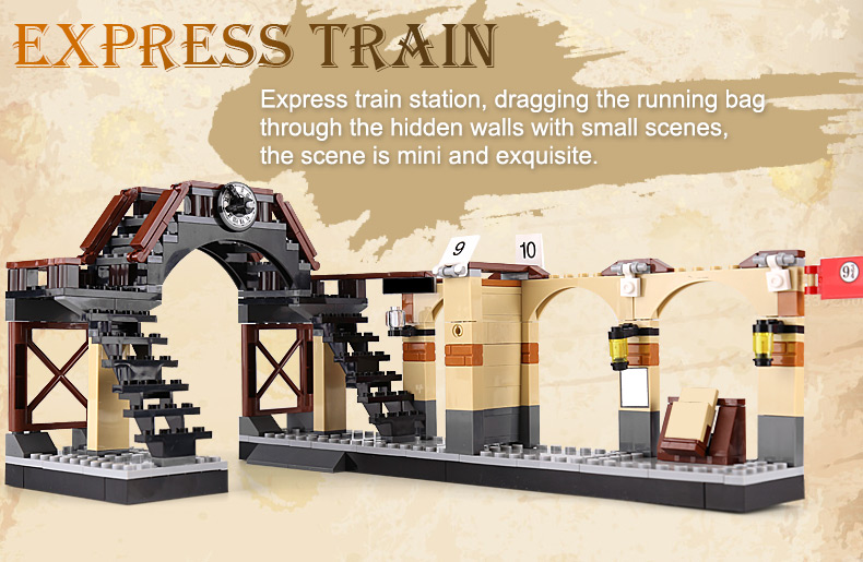 CUSTOM 16055 Harry Potter Hogwarts Express Building Bricks Set