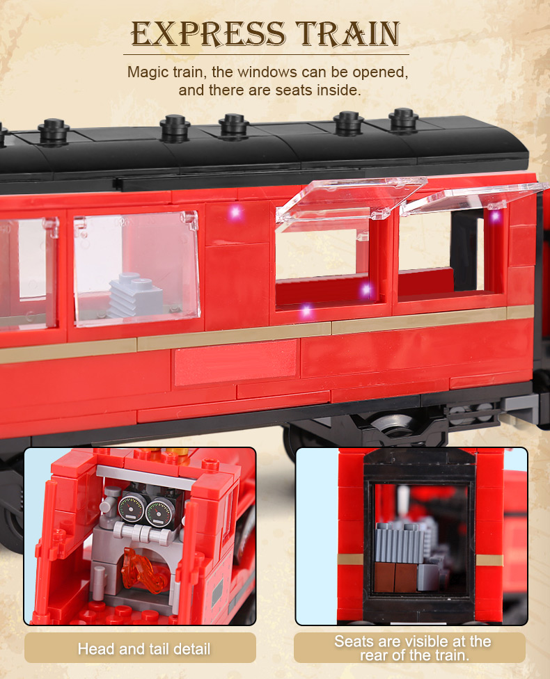 CUSTOM 16055 Harry Potter Hogwarts Express Building Bricks Set