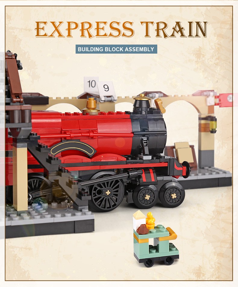 CUSTOM 16055 Harry Potter Hogwarts Express Building Bricks Set