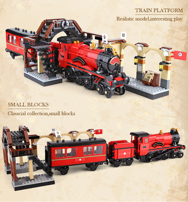 Harry Movie Potter Hogwarts Train Bausteine Building Bricks Kinderspielzeug004 