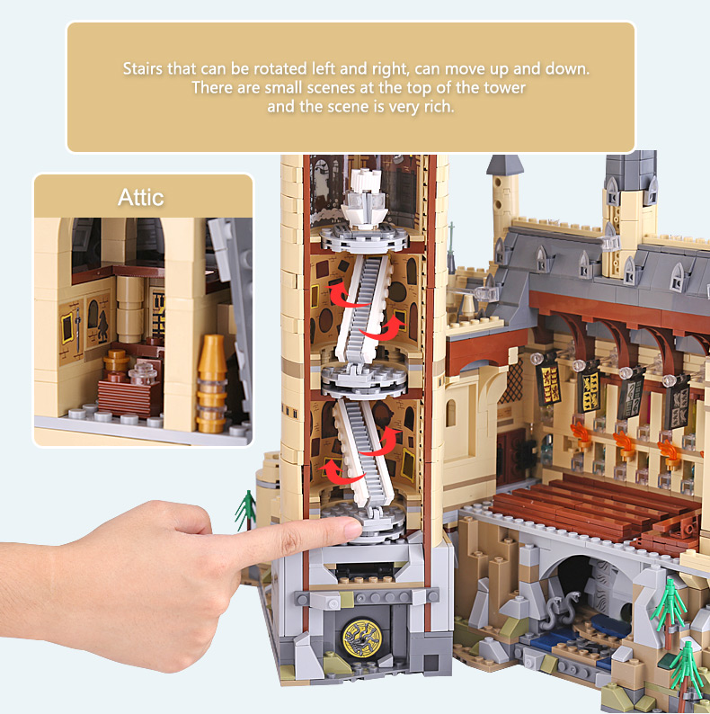 BENUTZERDEFINIERT 16060 Hogwarts Castle Building Bricks Set