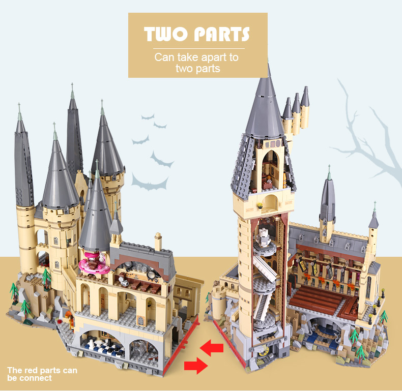 CUSTOM 16060 Hogwarts Castle Building Bricks Set