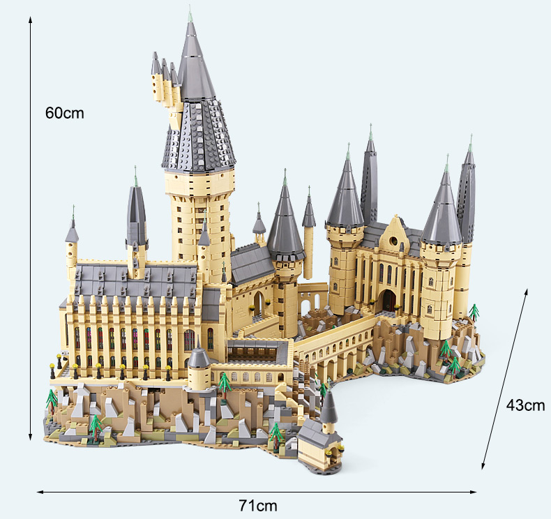 CUSTOM 16060 Hogwarts Castle Building Bricks Set