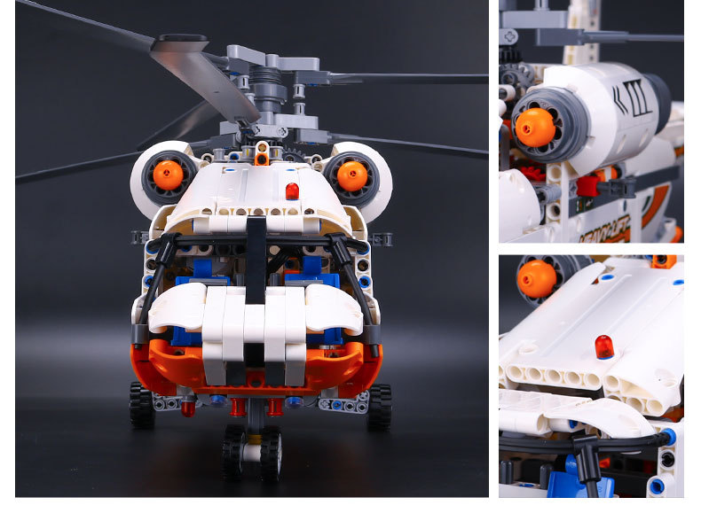 CUSTOM 20002 Building Blocks Heavy Lift Helicopter Building Brick Sets