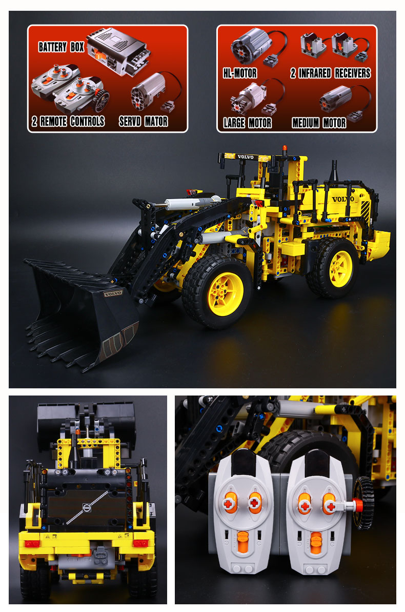 CUSTOM 20006 Building Blocks Technic Volvo L350F Wheel Loader Building Brick Sets