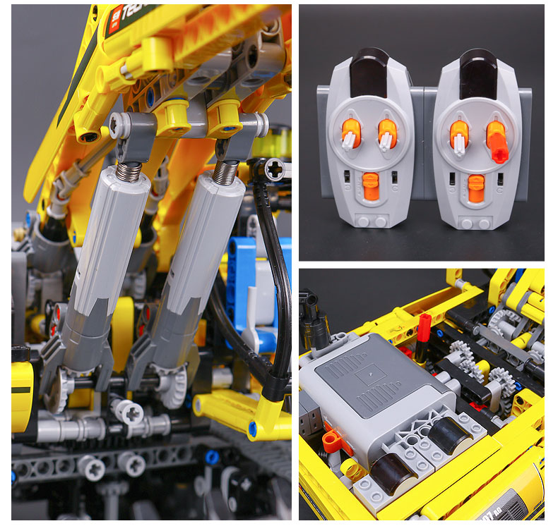 CUSTOM 20007 Building Blocks Technic Motorized Excavator Building Brick Sets