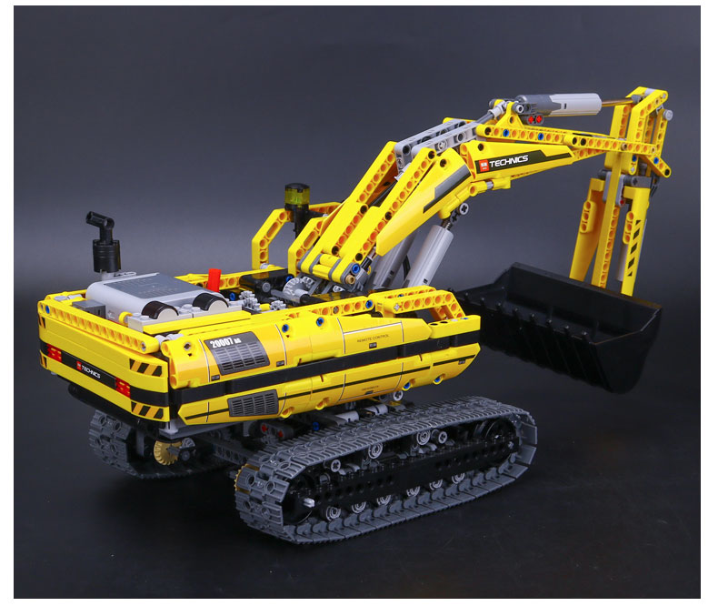 CUSTOM 20007 Building Blocks Technic Motorized Excavator Building Brick Sets