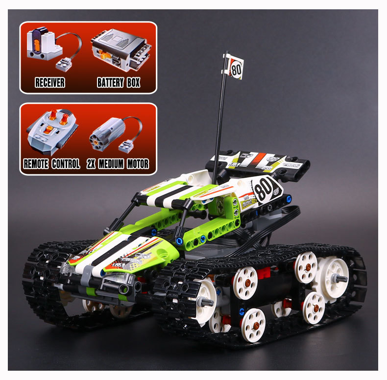 CUSTOM 20033 Building Blocks Toys RC Tracked Racer Building Brick Sets