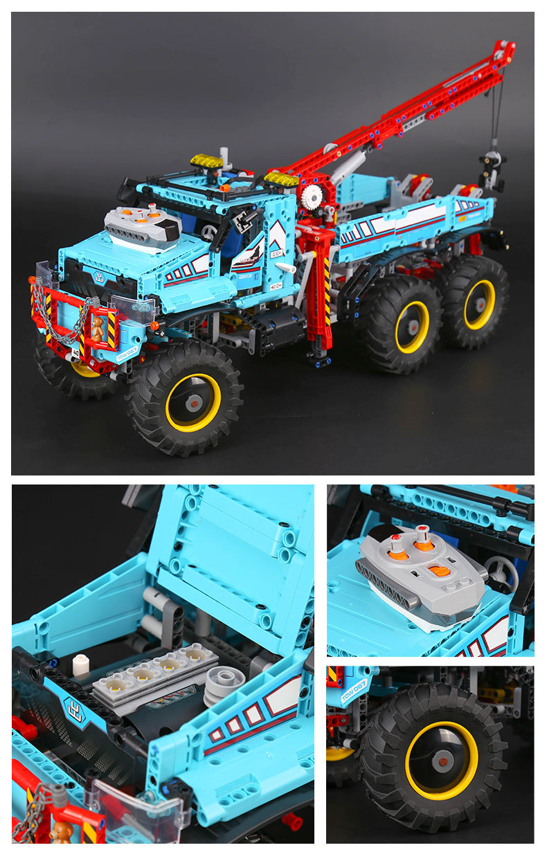 CUSTOM 20056 Building Blocks Toys Technic 6x6 All Terrain Tow Truck Building Brick Sets