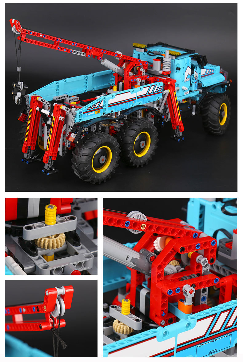 CUSTOM 20056 Building Blocks Toys Technic 6x6 All Terrain Tow Truck Building Brick Sets