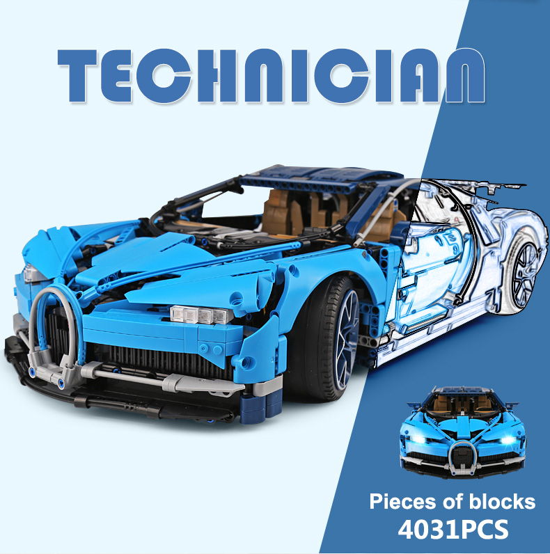 CUSTOM 20086 Technic Bugatti Chiron Bauspielzeug Kompatible Bausteine