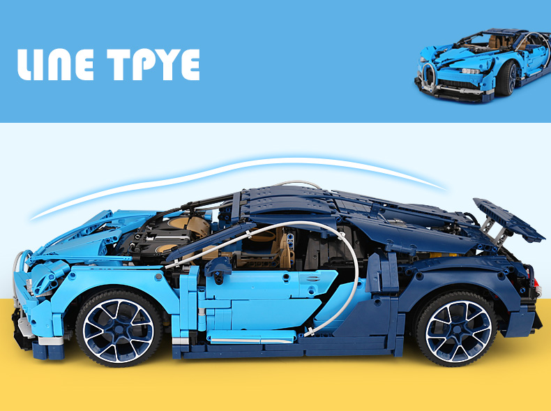 Lego-technic Bugatti Veyron personalizado compatible con 42083 Ladrillos De Construcción De Coche Deportivo 
