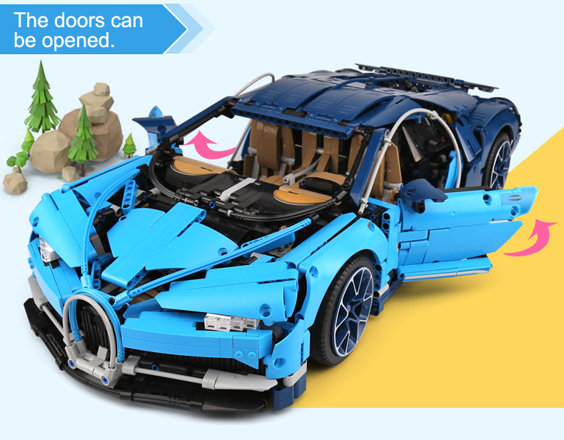 CUSTOM 20086 Technic Bugatti Chiron Bauspielzeug Kompatible Bausteine