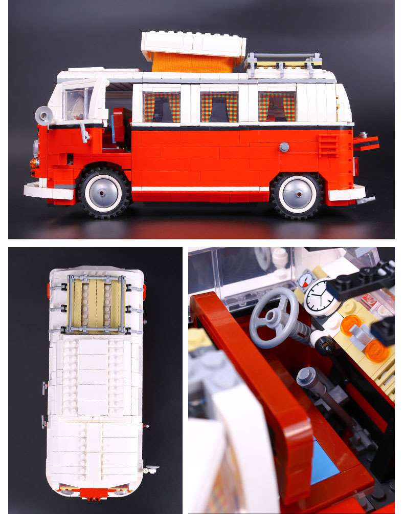 CUSTOM 21001 Building Blocks Toys Volkswagen T1 Camper Van Building Brick Sets