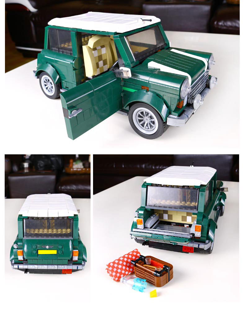 CUSTOM 21002 빌딩 블록 차량 MINI Cooper MK VII 빌딩 브릭 세트