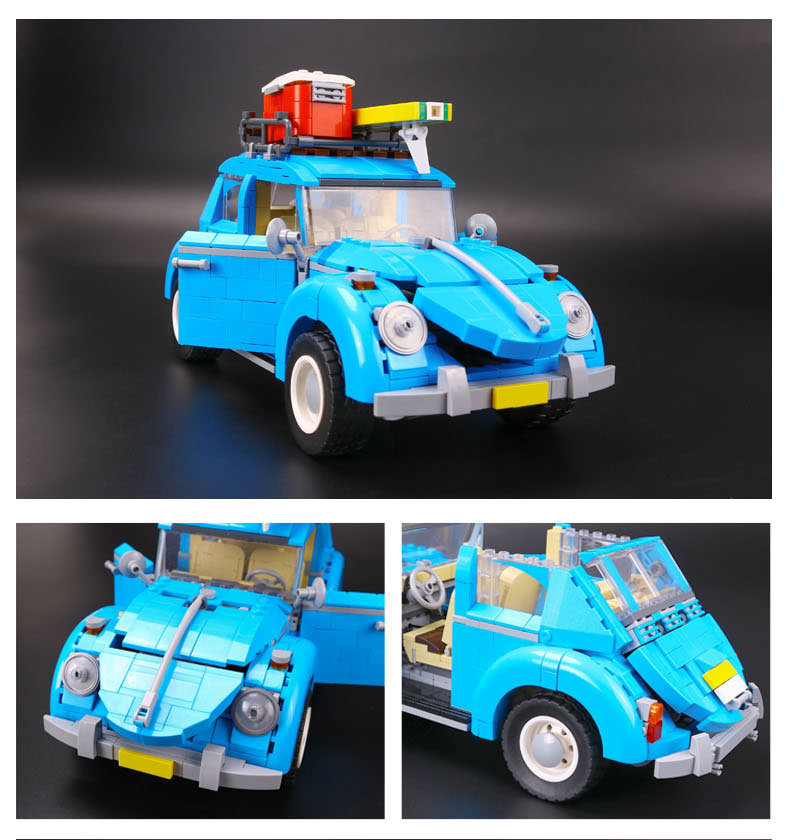 CUSTOM 21003 빌딩 블록 차량 Volkswagen Beetle 빌딩 벽돌 세트