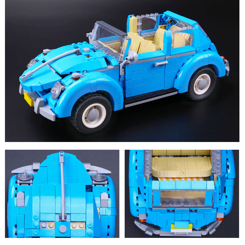 CUSTOM 21003 빌딩 블록 차량 Volkswagen Beetle 빌딩 벽돌 세트