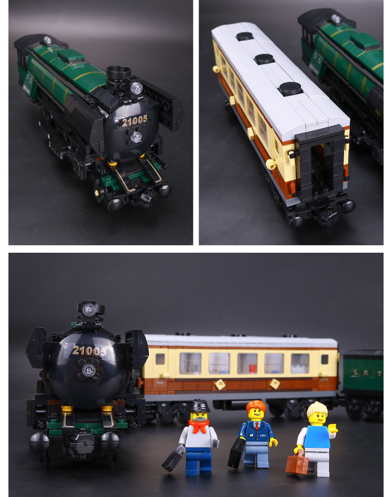 21005 Emerald Night Train Custom Model Building Blocks Set 1085 PCS 