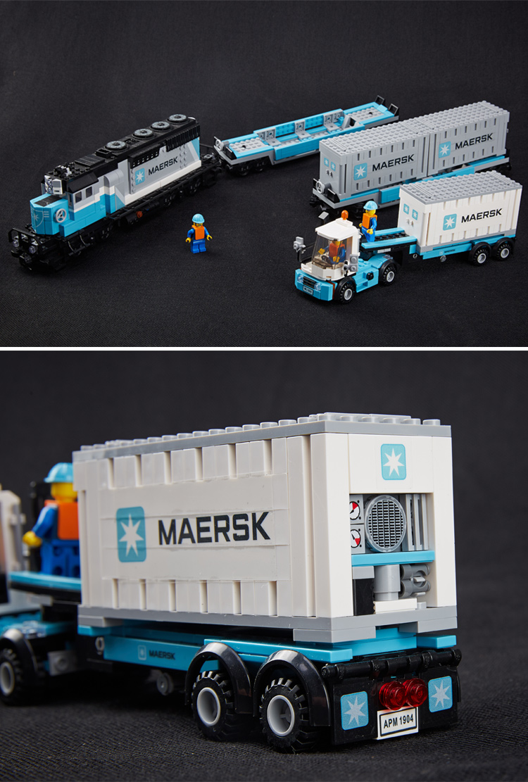 CUSTOM 21006 Bausteine Spielzeug Maersk Train Building Brick Sets