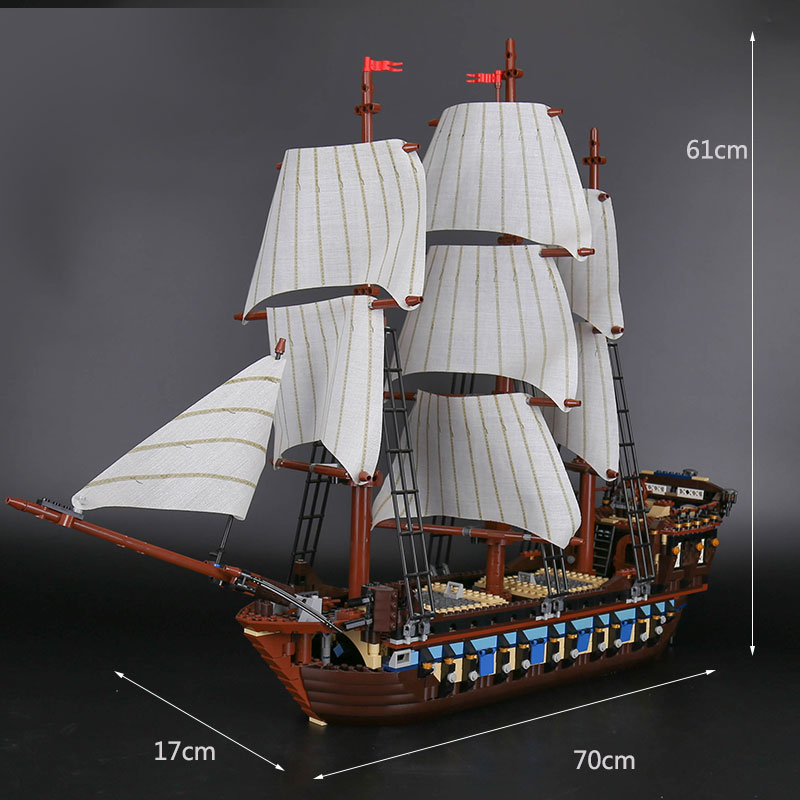 CUSTOM 22001 Building Blocks Toys Pirates of the Caribbean Imperial Flagship Building Brick Sets