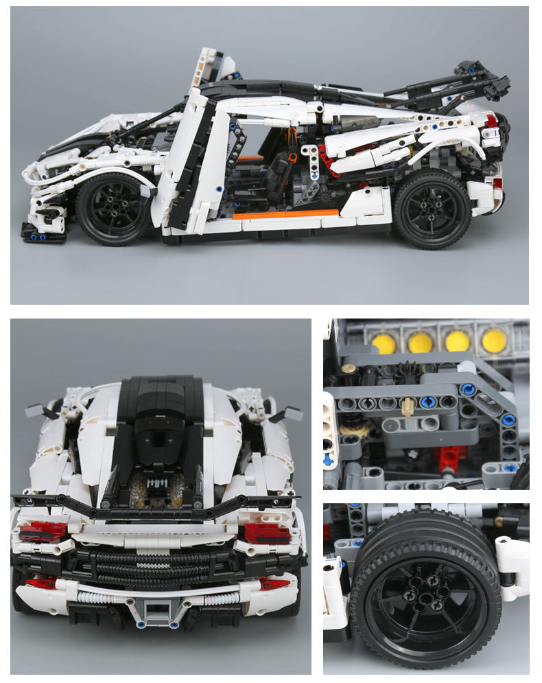 BENUTZERDEFINIERTE 23002 MOC Koenigsegg One: 1 Sportwagen-Bauspielzeug-kompatible Bausteine