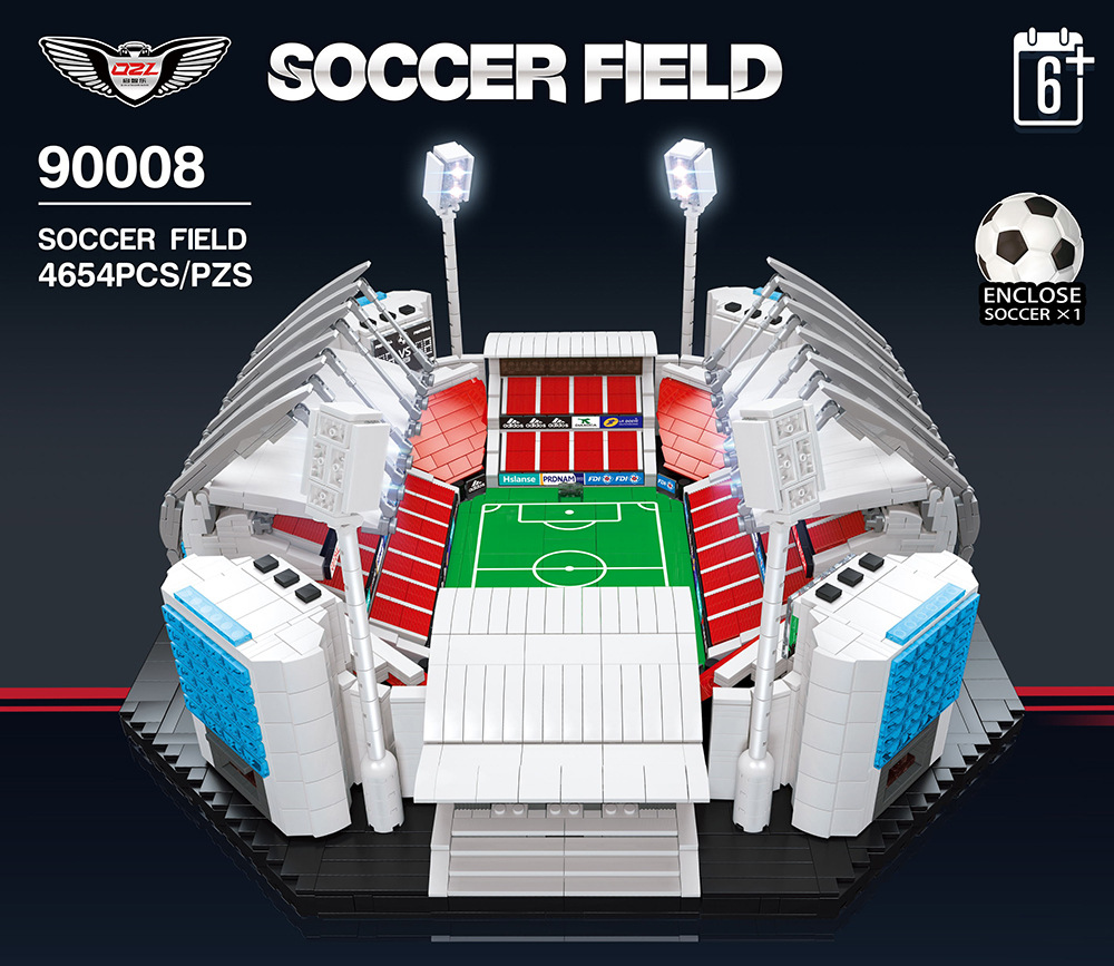 QIZHILE 90008 Campo de Fútbol del Estadio de Fútbol de Bloques de