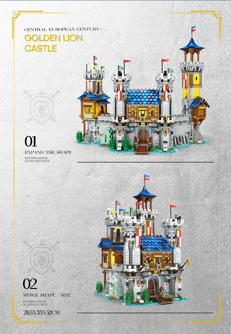 Reobrix 66006 European Medieval Architecture Series Castle Building Toy Set