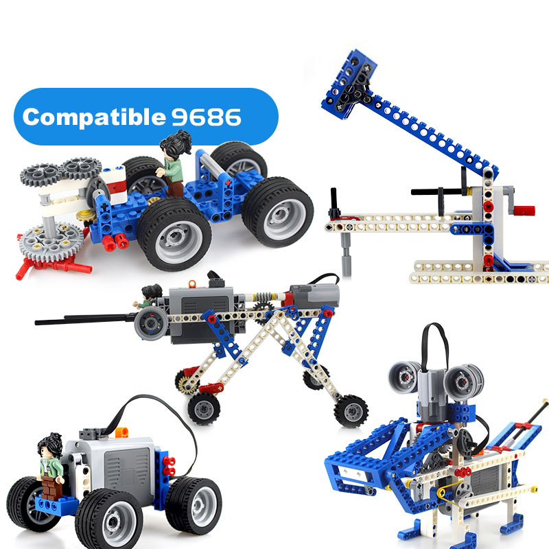 ロボット教育STEM建設建築玩具セットモデル9686と互換性のある396個