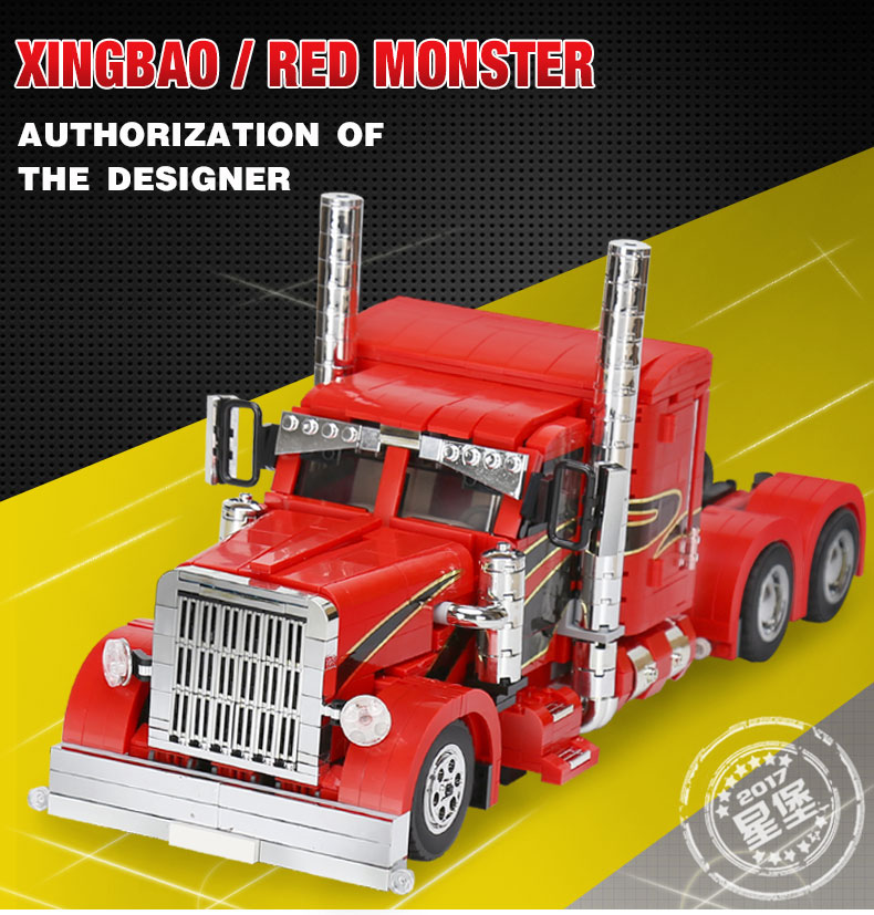 XINGBAO 03012 Technic MOC Red Monster Building Bricks Set