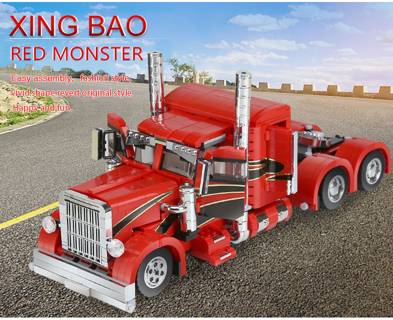 XINGBAO 03012 Technic MOC Red Monster Building Bricks Set