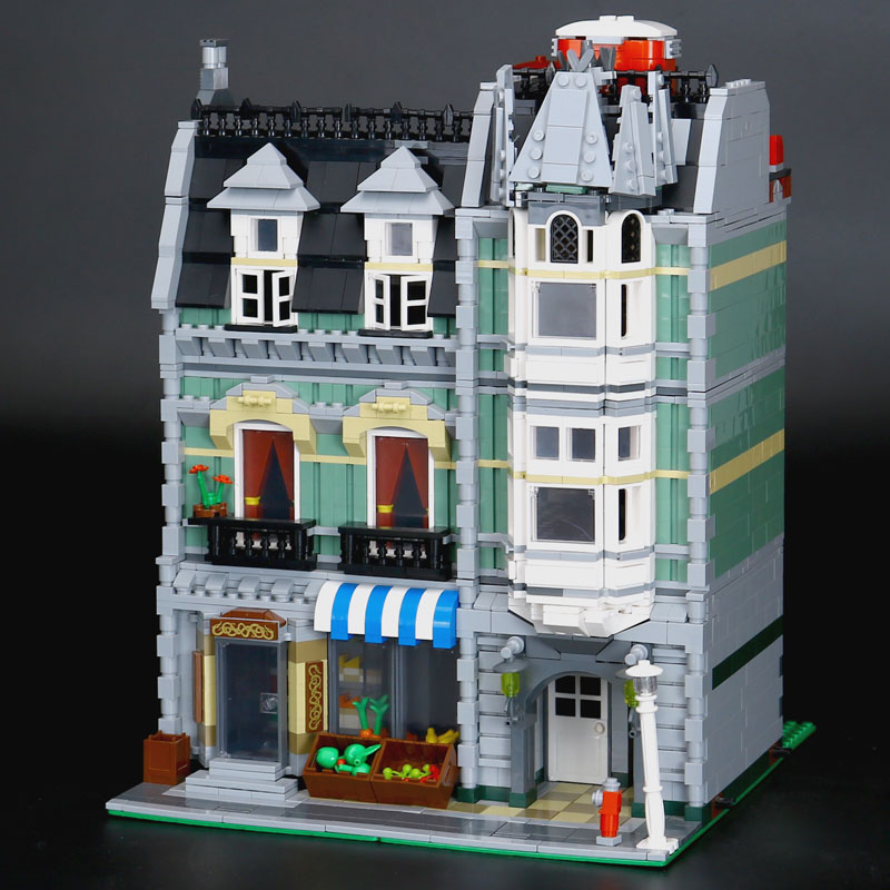 BENUTZERDEFINIERTE Bausteine 15008B Spielzeug Streetview Green Grocer Building Brick Sets