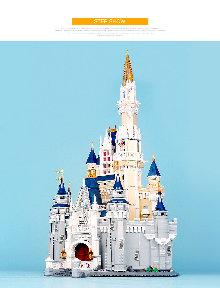 CUSTOM 16008 Building Blocks Disney Castle Building Brick Sets